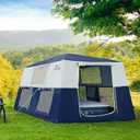 CORANI 14.1'x6.5'x9' Inflatable Tents for Camping, Portable 6/8/10 Person Blow Up Air Tent, Waterproof Windproof Easy Setup Large Family Tent with 2 Doors, 6 Windows, Mosquito Screen