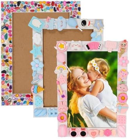 ZALIAFEI 2PCS Mosaic Photo Frame Craft Kit, DIY Crafts Crafts for Girls 8-12, Arts and Crafts Gifts for 10 Year Old