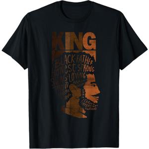 Black History King Dad Melanin African American Father Men T-Shirt (Small)