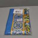 YiHomer Provence Blue Lemon Mediterranean Tile Tabletop for Spring Summer Decorations, Picnics and Dinner Parties - Indoor Outdoor, Stain and Water Resistant, Tablecloth, 52 x 70 Rectangle