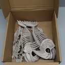 JOYIN 2 PCS 9.5 Halloween Posable Fish Skeleton Decor, Animal Plastic Bones with Posable Joints for Indoor Outdoor Halloween Decorations Party Props, Yard Patio Lawn Garden Props Decor