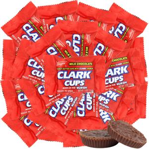 Sweetzo - Boyer Clark Cups, Milk Chocolate Peanut Butter Candies, Individually Wrapped Pieces, 0.5 Ounces Each (Pack of 10) 02/03/2027