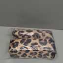 MR&HM Satin Fitted Sheet Full Size, Silky Bottom Sheet with Elastic Corner Straps, Deep Pocket up to 15 Inch, No More Slipping Off for Mattress - 1 Fitted Sheet Only (Brown Leopard)