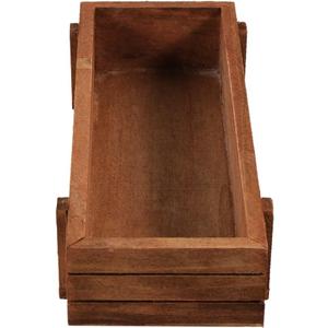 Wooden Planter, Flower Box 8.9x3.3x1.6inch Flower, Rectangle Storage Box Plant Bed for Garden Balcony Yard Potted Plants