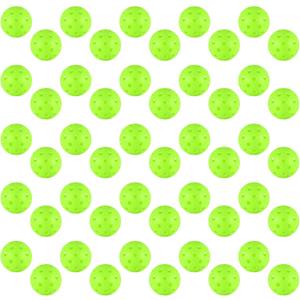 50pc Pickleball Balls,40 Hole Outdoor pickleball balls with Mesh Bag,8mm Precision Drilled-Spaced Pickle ball Set-Professional Plastic Ball for Pickleballs Paddles&Indoor or Outdoor Sport Court(green) 