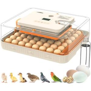 Incubator for Hatching Eggs, 56 Eggs Incubator with Automatic Egg Turning, Temperature & Humidity Control, LED Egg Candler, Incubation Days Display, for Chicken, Duck, Goose, Quail, Parrot Bird Eggs