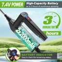 VAXMAY Battery Powered Sprayer 3.2 Gallon, Backpack Sprayer with 3 Adjustable Forces, Battery Indicator, 5 Mist Nozzles, 41" Retractable Wand, USB Rechargeable Garden Sprayer for Weed Lawn Yard