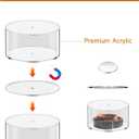Belt Organizer 6 Compartments Acrylic Belt Storage for Closet with Dust Cover, Transparent Display Case for Belts, Multi-Purpose Display Box, Clear Belt Tie Case for Women Men Home