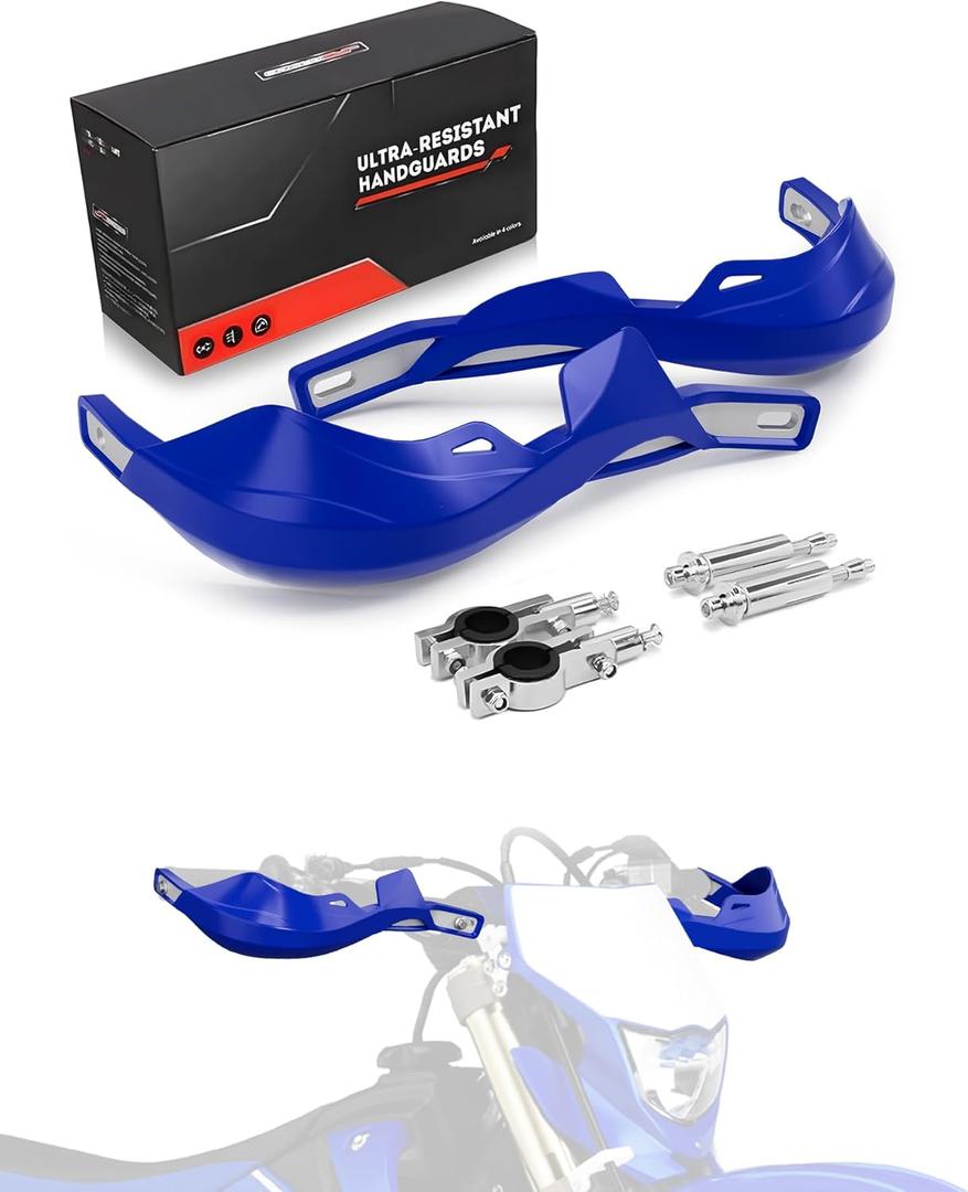 JFG RACING Dirtbike Handguards,7/8" and 1 1/8" Handle Bar Motorcycyle Hand Guards Accessories Universal for YZ YZF WR TTR 125 250 230 450 Electric Dirt Pit Bike ATV Motocross Enduro-Blue