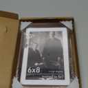 6x8 Frame USA-Sourced Natural Walnut Wood Solid Wood Photo Frame Handcrafted Rounded Corner with Mat to 5x7 Picture Frames Display with Real Glass Family Picture, Wedding Picture, Photo, Certificate