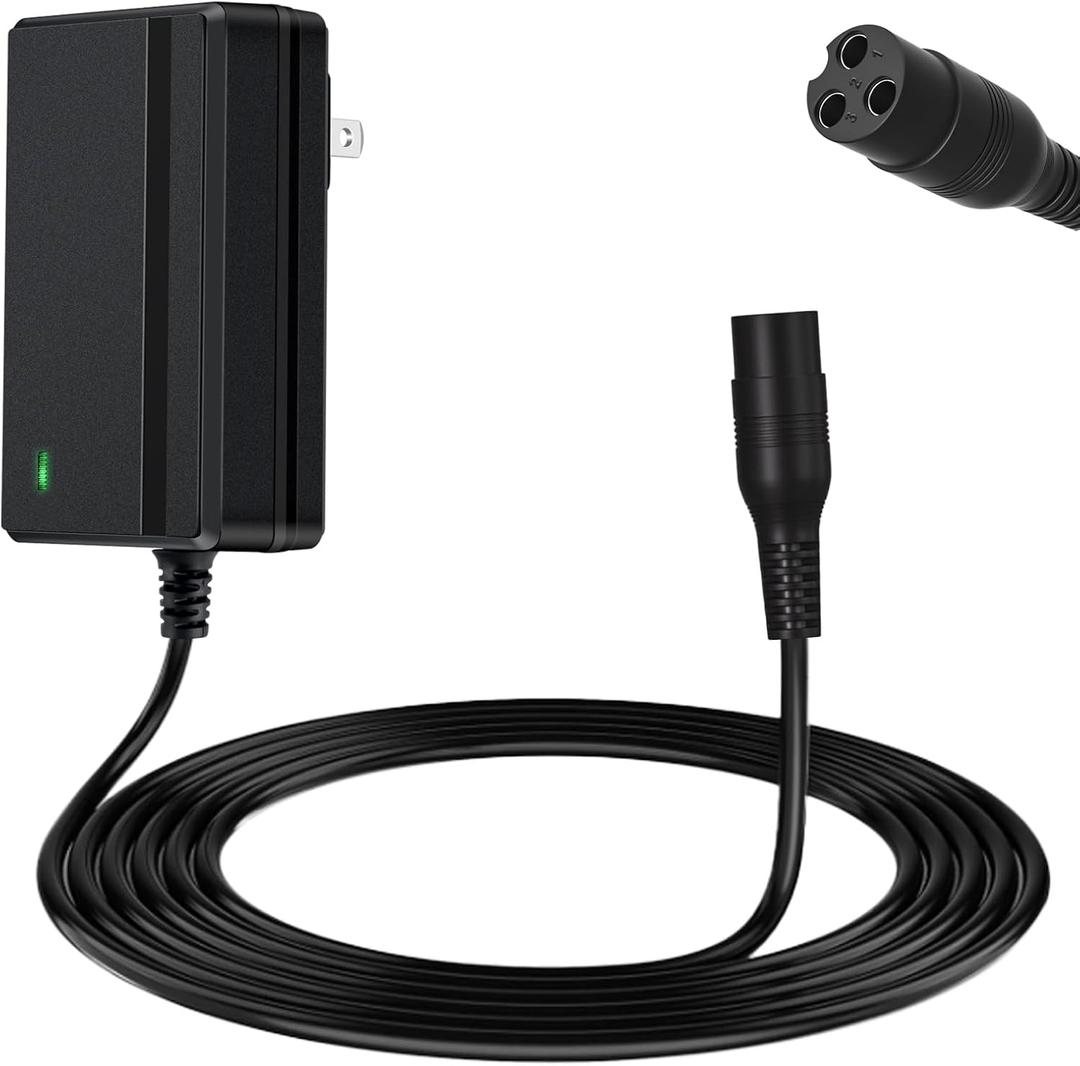 24V Charger for Electric Scooter Razor MX350 E100 E125 E150 E175 E200 E200S E300 E300S MX400 Dirt Rocket Dirt Bike Dirt Quad Motorcycle Pocket Mod Sports Mod 3-Prong 24V Razor Scooter Charger
