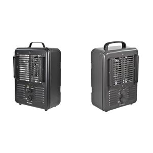 Comfort Zone 1,500W Milkhouse Style Electric Portable Utility Space Heater with Adjustable Thermostat, CZ799BK & 1,500W Milkhouse Style Electric Portable Utility Space Heater, CZ798GR3