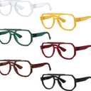 BFOCO Pilot Reading Glasses Metalless Screwless Spring Hinges 6 Pack Oversized Readers with Double Hinges for Women Men(+2.50)