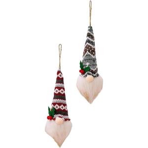 Christmas Gnome Plush Decoration, 13.7 inch Lighted Swedish Tomte, Holiday Indoor Tabletop Ornament
