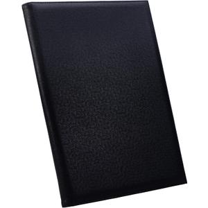 Case-it Folio Padded Laptop Sleeve | Faux Leather | Holds Up to 15 Inch Laptop | Microfiber Lined Gusseted Pocket | Internal Elastic Pocket | Laptop Protector | LAP-101-LL Black