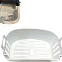 Ice Maker Ice Basket - Replacement Storage Bin with Drain, Safe Plastic - Verify Your Ice Maker's Basket Dimensions Before Purchase(Size: 7.87"D x 4.76"W x 3.82"H) (HZB-12A)
