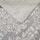 Laura Ashley - King Quilt Set, Reversible Cotton Bedding with Matching Shams, Home Decor for All Seasons (Rowland Grey, King)