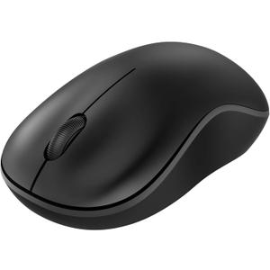 Nulea Wireless Bluetooth Mouse, Dual Mode Connectivity (Bluetooth 5.0 & 2.4G USB) Computer Mouse, Sleek, Portable, Compact Design in 10 Colors for iPad, Laptop & PC Use (Black)