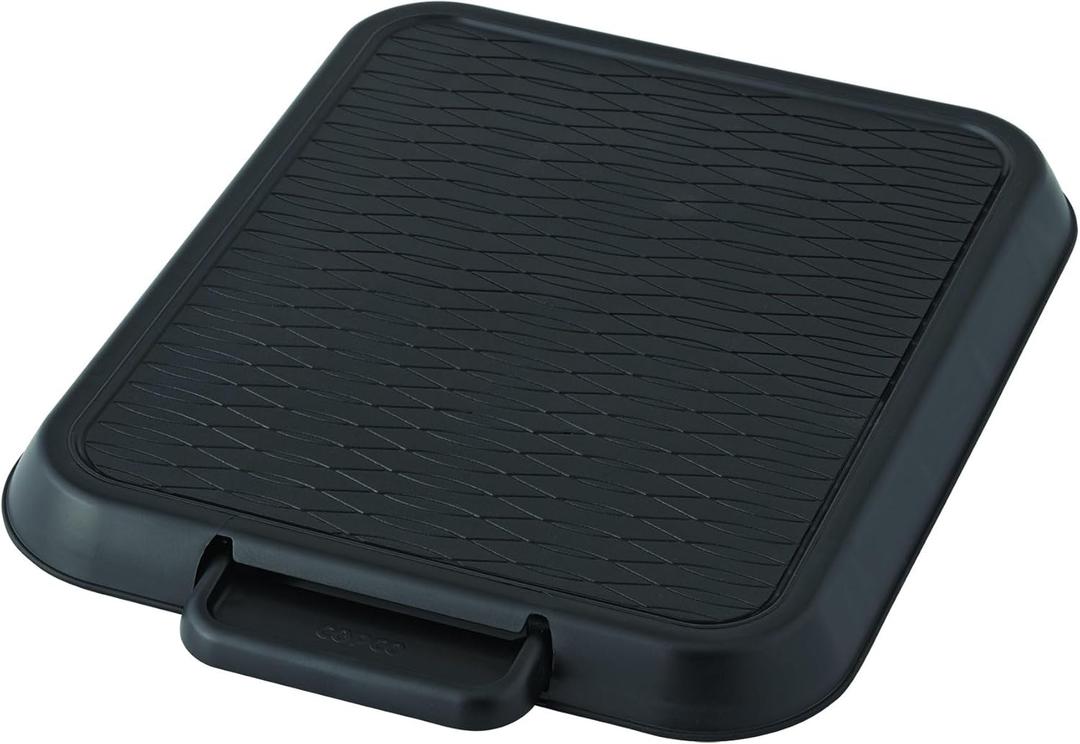 Copco Coffee Cab Rolling Countertop Small Appliance Stand, Compact Glide Pad for Coffee Machines & Kitchen Essentials, Non-Slip, Heat-Resistant Base, Easy Access & Durable Construction (Black)