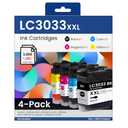 LC3033 LC3033XXL Ink Cartridges Super HighYield LC30334PKS Replacement for Brother LC3033 XXL Ink Cartridges for MFCJ995DW MFCJ805DW MFCJ815DW MFCJ995DW XL MFCJ805DW XL Printer Ink 4Pack