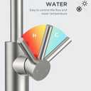 FORIOUS Single Handle Bathroom Sink Faucet 1 or 3 Hole Brushed Nickle, 360 Swivel Gooseneck Spout, Lead-Free, with cUPC Hose and Metal Pop Up Drain, Suitable for Bar Kitchen RV Vanity (Stainless Steel)