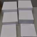 6pcs White Acrylic Food Display Risers Stands,Dessert Risers Buffet Display Stands,White Acrylic Boxes Display , Food Risers Catering Food Stands, Vendor Events Retail Food Display, Stackable Display Risers Props, Food Service Risers Set Up (8in -7in-6in - 6 Steps - White)