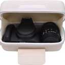 Camera Case for Canon EOS Rebel T7, R100, R50, R6 Mark II, T6, R50 V, R5 Mark II, RP, R8, 5D Mark IV, R7 Cameras and 18-55mm Lens with Shoulder Strap, Beige Travel Camera Bag