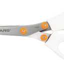Fiskars Fringe Scissors White and Orange Stainless Steel Blades for Crafting Gift Wrapping and Paper Projects Comfortable Handles