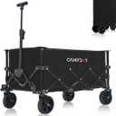 Foldable Wagon Cart, Utility Folding Wagon, Lightweight 12 lbs, 110L/250 lbs Capacity, Collapsible Cart with Wheels & Adjustable Handle for Grocery Shopping, Garden, Camping