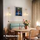 Vintage Wall Sconce Wall Lamp with Clear Tulip Glass Shade Hanging Wall Sconce with 4.9FT Plug in Cord, Modern Wall Lamp Fixtures Decor for Bedside Bedroom Indoor Doorway