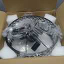 HongnuoFc 12 Inch Crystal Chandelier Black Ceiling Light Modern Semi Flush Mount Ceiling Light Round Hallway Lighting Fixtures Chandeliers for Bedroom Kitchen Laundry Room (Black)