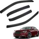 in-Channel Rain Guards Compatible with 2011-2023 Chrysler 300 Smoke Tint Vent Visors Side Window Deflectors 4pcs