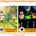 6 Pack LED Outdoor Solar Ground Inserted Christmas Decorative Lights, Waterproof Solar Courtyard Tree Snowman Reindeer, With 8 Color Modes