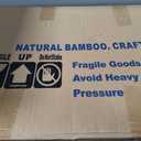 Bamboo Room Divider 6 Panel Wall Divider, Folding Screen W/ Extra Stable Base