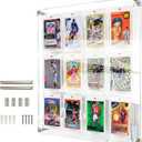 Acrylic One Touch Card Slab Display Case for 35pt - 12 Non Graded Holder Frame for Wall Mount or Desktop - Clear View Sports, Baseball, Football, Basketball (One Touch) (Transparent)