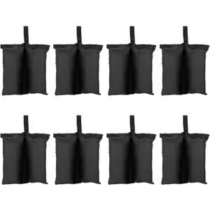 PINGEUI 8 Pack Canopy Sand Bags, 224 lbs Heavy Duty Weight Bags Weights Sandbag for Pop Up Canopy Tent, Gazebo, Instant Outdoor Sun Shelter, Black (Without Sand)