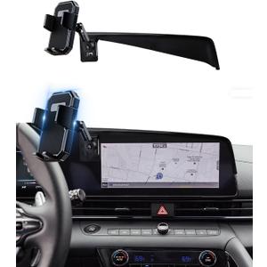 PZK Car Phone Holder for Hyundai Elantra 2021-2025 2026 SE/SEL/Sport/Limited/N Line Accessories Custom 8-Inch/10.25-Inch Screen Auto Lock Car Phone Mount with 360 Rotating Extension Rod