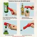 Black Cap Gun Bottle Opener - Fun and Functional Novelty Beer Bottle Opener with Realistic Design, Gift for Beer Lovers, Parties, and Themed Events