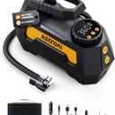 AstroAI H2 Pro Cordless Tire Inflator Portable Air Compressor Tire Pump with DC 12V & Battery Dual Power Supply Digital Pressure Gauge Fast Inflation Air Pump for Car Tires Motorcycles Bikes Yellow