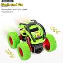 LODBY Monster Trucks Toys for Boys - Toddler Push and Go Truck Race Cars for Kids Party Favors Ages 2-4 3-5, Flip Stunt Car Toys for 2 3 4 5 6 Year Old Boy Birthday Gifts