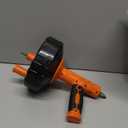 Drainsoon Auto Feed Drain Auger with Drill Adapter, 33 Feet Drain Snake Hair Clog Remover, Manual or Powered Plumbing Snake Drain Cleaner for Bathroom, Shower, Kitchen Sink, Comes with Gloves