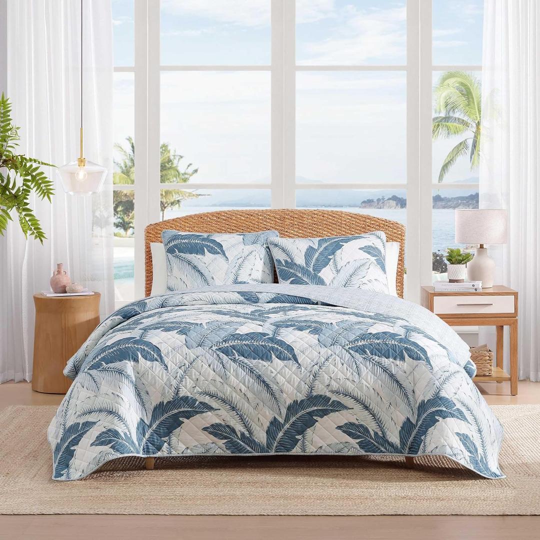 Tommy Bahama - Queen Quilt Set with Shams, Cotton, Reversible