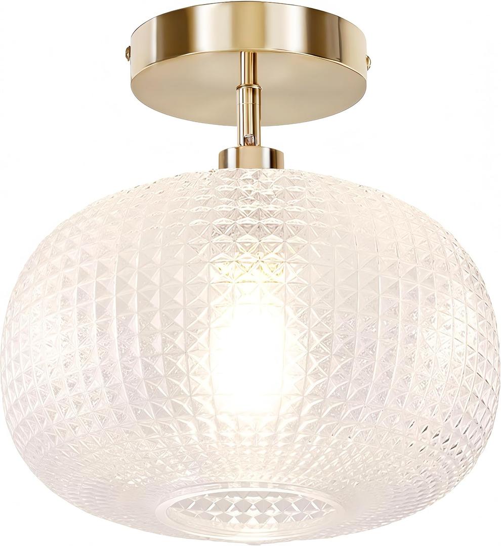 Semi Flush Mount Ceiling Light,Hallway Light Fixtures,Vintage Light Fixtures,Kitchen Lighting Fixtures Ceiling,Globe Glass Light Fixture,Closet Light Fixture,Hanging Light Fixture for Bedroom Porch