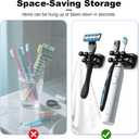 Silicone Toothbrush Holders - with Adhesive Tape Made of 3M (6Pcs) - Waterproof Double Hook - Wall Mount for Keys, Plugs - Bathroom, Kitchen, Living Room, Office 4Pcs
