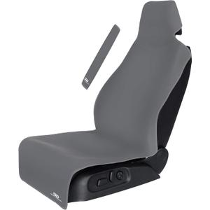 Gorla Gear Gray Premium Universal Fit Waterproof Stain Resistant Grey Car Seat Cover Neoprene Non-Slip Bucket Seat Dog Sweat Proof Protector Save Your Leather Cloth Seats Van Truck Auto SUV Sedan
