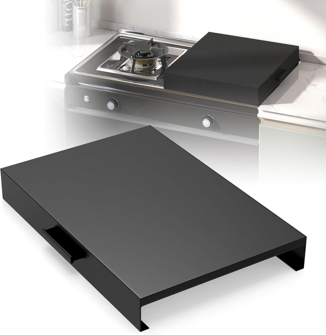 Forestchill Stove Top Cover, Heavy Duty Metal Gas Stove Cover Board with Handle, 15"L x 22"W x 3"H Noodle Board for Cooktop, Gas/Electric Stove, Expanding Kitchen Space & Easy to Clean