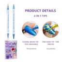 10-Color Metallic Glitter 3D Nail Art Pen Set, Double-Ended Dotting & Coloring Pens, Soft + Hard Tips, DIY Nail Art Creative Graffiti Tool