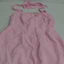 Women's Summer Sleeveless Halter Midi Dress 2025 Off Shoulder High Waist Swing Flowy Beach Long Dresses M