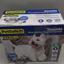 PetSafe Seaside Stainless Steel Cat & Dog Fountain, 60 Oz Water Capacity - 2 Water Filters & 1 Pump Included, Soothing Flow for Pets, Scratch-and Rust-Resistant Material - Quiet Motor (One Size Fits All)