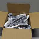 50 Pack Baby Hangers, Non-Slip Kids Hangers, 11"-14" Adjustable Infant Hanger, Space Saving Plastic Hanger for Girl Boy Toddler Kids Child (Grey)